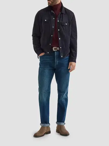 Brunello Cucinelli Men's Mouliné Cashmere Turtleneck Sweater | Thumbnail 6 Brunello Cucinelli Men's Mouliné Cashmere Turtleneck Sweater | Thumbnail 6