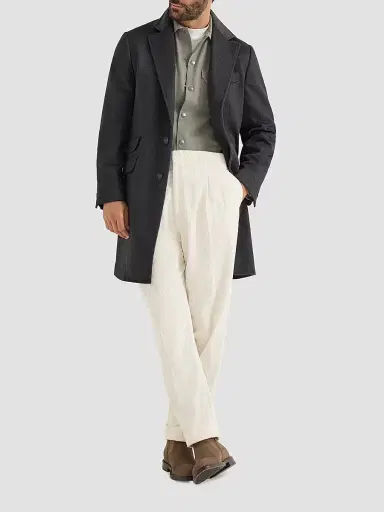 Brunello Cucinelli Men's Lightweight Virgin Wool Cloth Coat | Thumbnail 6 Brunello Cucinelli Men's Lightweight Virgin Wool Cloth Coat | Thumbnail 6