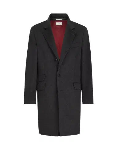 Brunello Cucinelli Men's Lightweight Virgin Wool Cloth Coat | Thumbnail 1 Brunello Cucinelli Men's Lightweight Virgin Wool Cloth Coat | Thumbnail 1