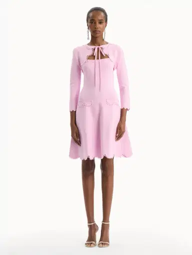 Oscar de la Renta Scallop Trim Knit Bolero | Thumbnail 3 Oscar de la Renta Scallop Trim Knit Bolero | Thumbnail 3