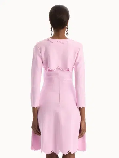 Oscar de la Renta Scallop Trim Knit Bolero | Thumbnail 4 Oscar de la Renta Scallop Trim Knit Bolero | Thumbnail 4