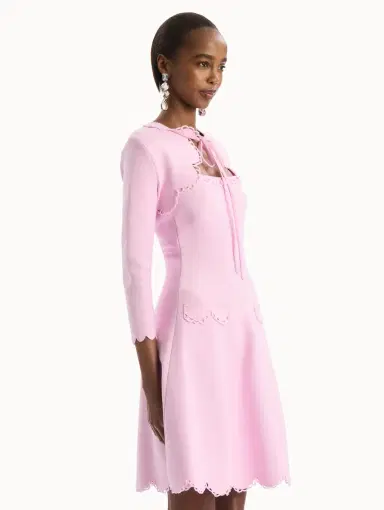Oscar de la Renta Scallop Trim Knit Bolero | Thumbnail 5 Oscar de la Renta Scallop Trim Knit Bolero | Thumbnail 5