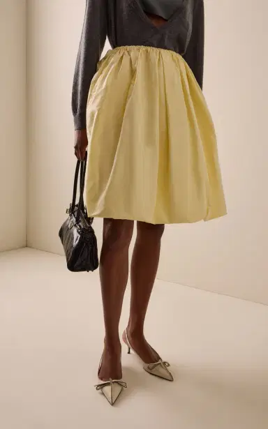 Prada Silk Taffeta Midi Skirt | Thumbnail 6