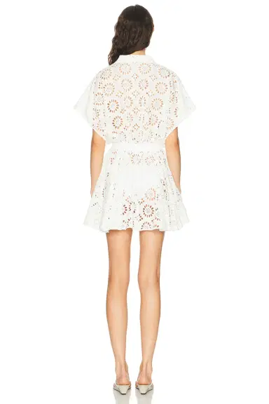 Norma Kamali Super Oversized Sleeveless Boyfriend Shirt Flared Mini Dress | Thumbnail 3