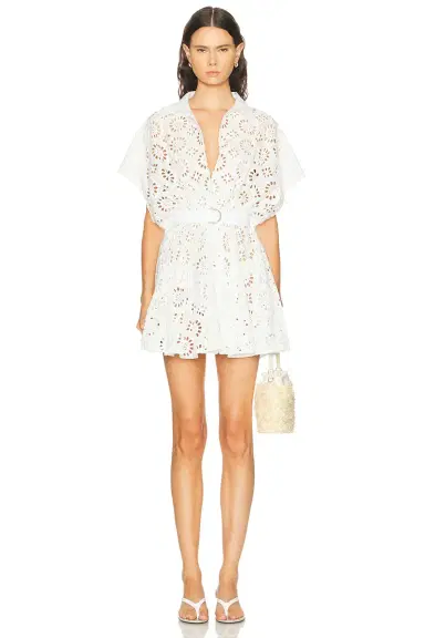 Norma Kamali Super Oversized Sleeveless Boyfriend Shirt Flared Mini Dress | Thumbnail 1