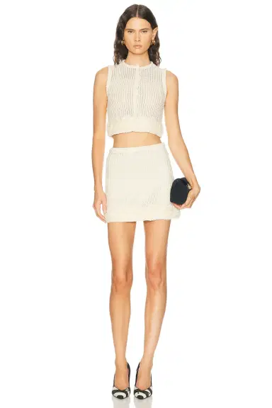 Self-Portrait Crochet Flower Knit Mini Skirt | Thumbnail 5 Self-Portrait Crochet Flower Knit Mini Skirt | Thumbnail 5