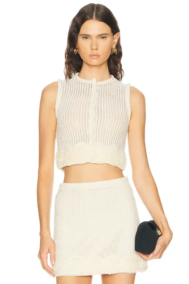 Crochet Flower Knit Top