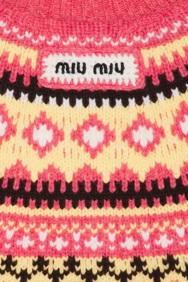 Miu Miu Wool Fairisle Sweater | Thumbnail 5 Miu Miu Wool Fairisle Sweater | Thumbnail 5