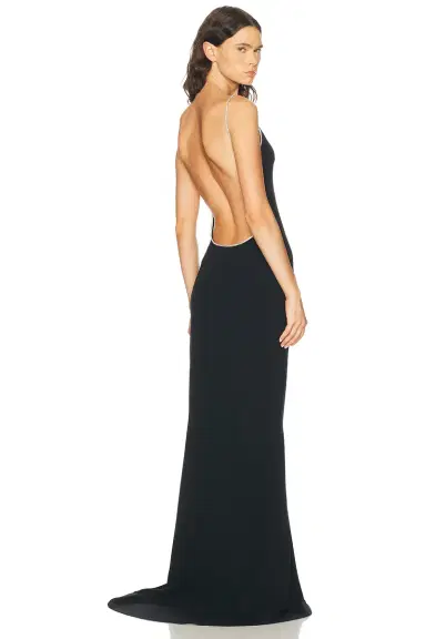 Tom Ford Crystal Chain Embroidered Satin Evening Dress | Thumbnail 3 Tom Ford Crystal Chain Embroidered Satin Evening Dress | Thumbnail 3