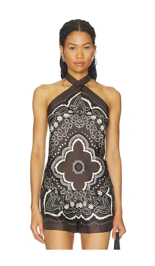 NILI LOTAN Solal Silk Halterneck Top