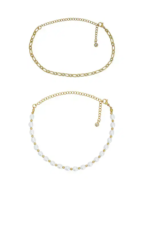 Epifene Chain Anklet Set Of 2