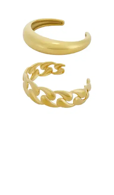 Epifene Gold Chain Arm Cuff Set Of 2 | Thumbnail 2