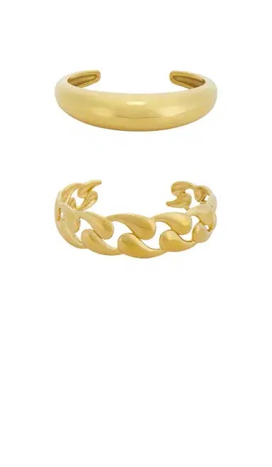 Epifene Gold Chain Arm Cuff Set Of 2 | Thumbnail 1