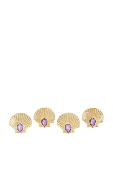 Frasier Sterling Shell Beach Napkin & Ring Set | Thumbnail 1 Frasier Sterling Shell Beach Napkin & Ring Set | Thumbnail 1