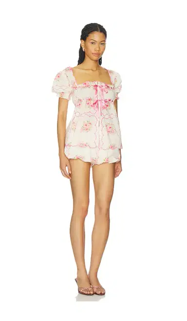 For Love & Lemons Scarlett Babydoll Set | Thumbnail 2
