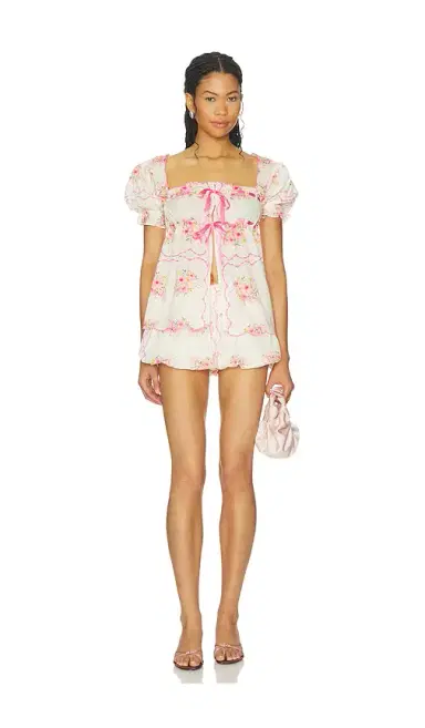 For Love & Lemons Scarlett Babydoll Set | Thumbnail 1