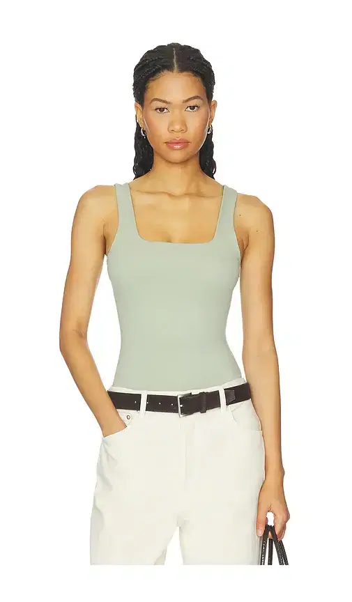 Good American The Weightless Sculpting Modern Tank Bodysuit