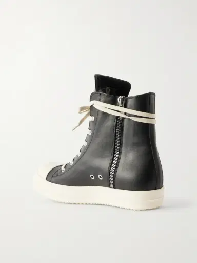 Rick Owens Ramones Full-Grain Leather and Rubber Sneakers - Men | Thumbnail 4 Rick Owens Ramones Full-Grain Leather and Rubber Sneakers - Men | Thumbnail 4
