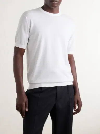 John Smedley Torin SS Cotton-Knitted T-Shirt - Men | Thumbnail 3 John Smedley Torin SS Cotton-Knitted T-Shirt - Men | Thumbnail 3