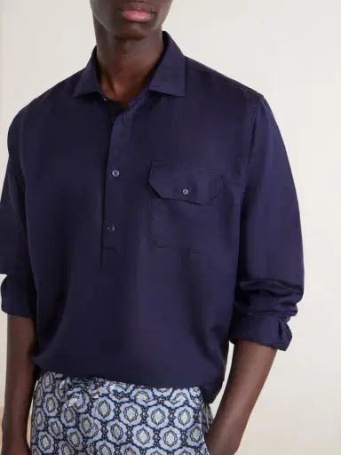 Orlebar Brown Cesare Linen and Cotton-Blend Shirt - Men | Thumbnail 5