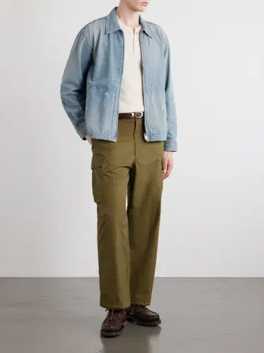 FULLCOUNT Distressed Denim Zip-Up Jacket - Men | Thumbnail 2