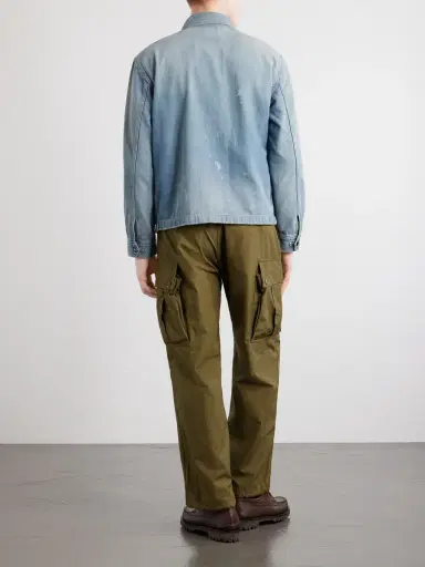FULLCOUNT Distressed Denim Zip-Up Jacket - Men | Thumbnail 4