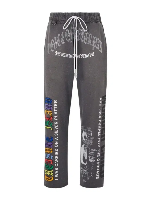 Bobby Driscoll Embellished Printed Cotton-Fleece Sweatpants - Men