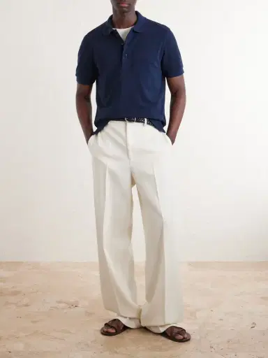 Tom Ford Slim-Fit Lyocell and Cotton-Blend Piqué Polo Shirt - Men | Thumbnail 2