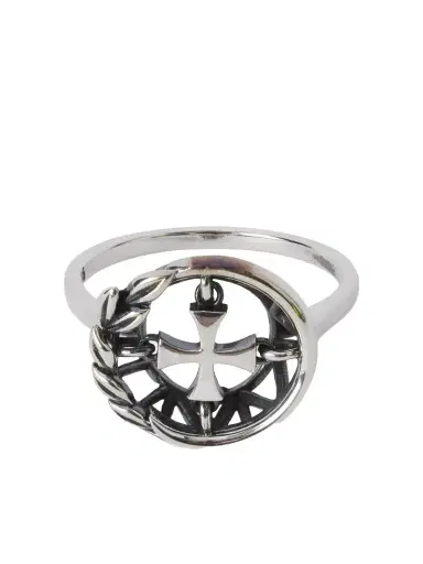Enfants Riches Déprimés Wreath Cross Sterling Silver Ring - Men | Thumbnail 1 Enfants Riches Déprimés Wreath Cross Sterling Silver Ring - Men | Thumbnail 1