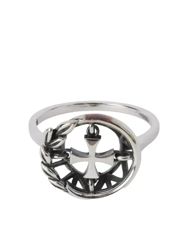 Enfants Riches Déprimés Wreath Cross Sterling Silver Ring - Men