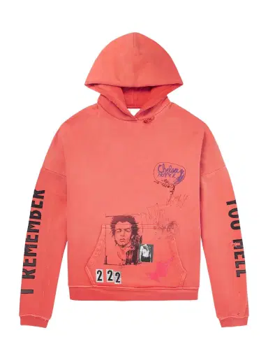 Paly Hollywood Chelsea Hotel Distressed Printed Cotton-Jersey Hoodie - Men | Thumbnail 1