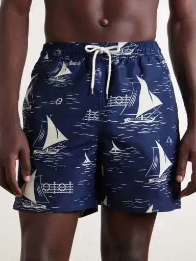 Polo Ralph Lauren Straight-Leg Mid-Length Printed Swim Shorts - Men | Thumbnail 2