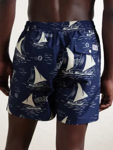 Polo Ralph Lauren Straight-Leg Mid-Length Printed Swim Shorts - Men | Thumbnail 3
