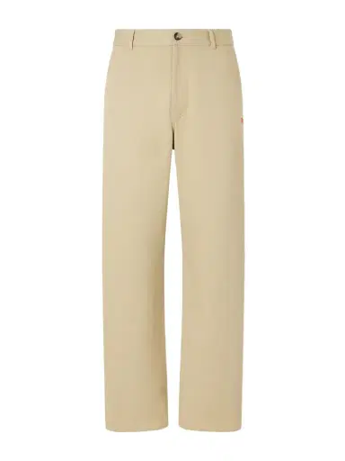 Loewe Logo-Embroidered Wide-Leg Cotton-Blend Drill Trousers - Men | Thumbnail 1 Loewe Logo-Embroidered Wide-Leg Cotton-Blend Drill Trousers - Men | Thumbnail 1