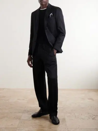 Lardini Mid-rise Straight-Leg Wool-Twill Suit Trousers - Men | Thumbnail 2 Lardini Mid-rise Straight-Leg Wool-Twill Suit Trousers - Men | Thumbnail 2