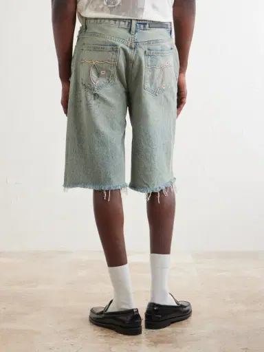 Paly Hollywood Good Good Times Distressed Denim Shorts - Men | Thumbnail 4 Paly Hollywood Good Good Times Distressed Denim Shorts - Men | Thumbnail 4