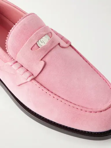Christian Louboutin The Plato Suede Leather Loafers - Men | Thumbnail 5