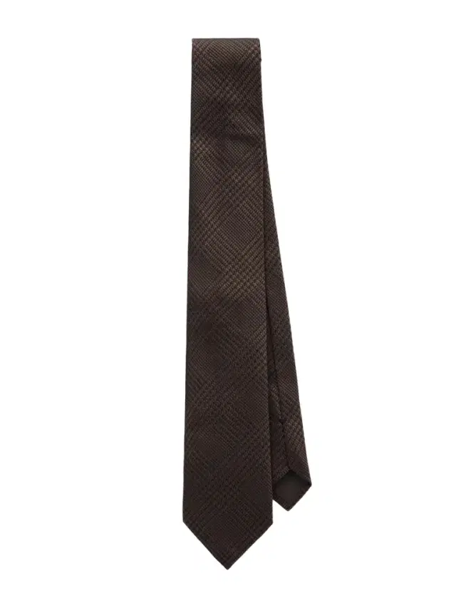 Tom Ford 7cm Prince of Wales Checked Silk-Jacquard Tie - Men