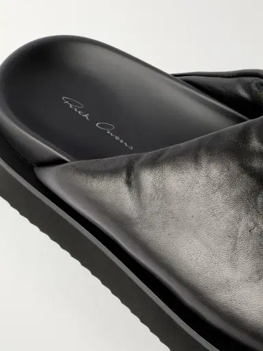 Rick Owens Padded Leather Platform Mules - Men | Thumbnail 4