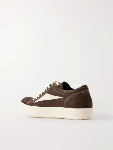 Rick Owens Vintage Full-Grain Leather-Trimmed Suede and Rubber Sneakers - Men | Thumbnail 4 Rick Owens Vintage Full-Grain Leather-Trimmed Suede and Rubber Sneakers - Men | Thumbnail 4