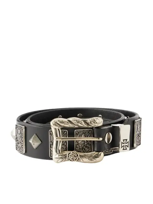 St.Teresa 6cm Studded Leather Belt - Men