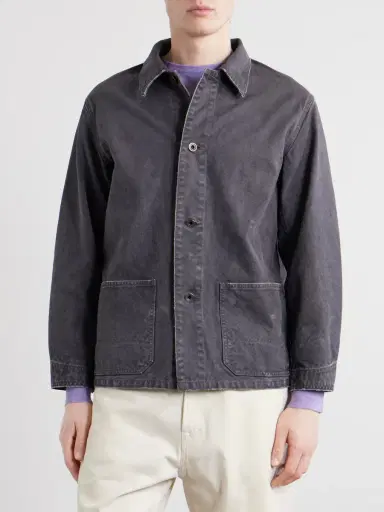 FULLCOUNT Tent Cloth Distressed Denim Chore Jacket - Men | Thumbnail 3