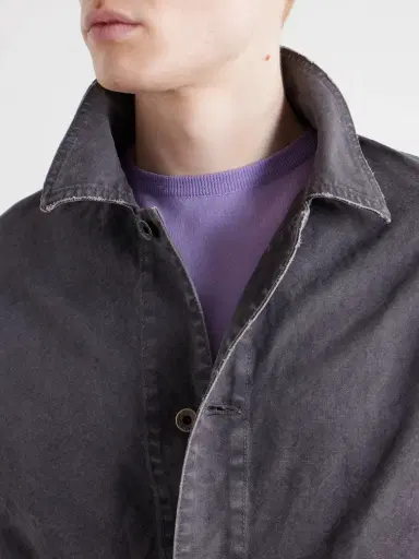 FULLCOUNT Tent Cloth Distressed Denim Chore Jacket - Men | Thumbnail 5