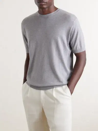 John Smedley Torin SS Cotton-Knitted T-Shirt - Men | Thumbnail 3 John Smedley Torin SS Cotton-Knitted T-Shirt - Men | Thumbnail 3