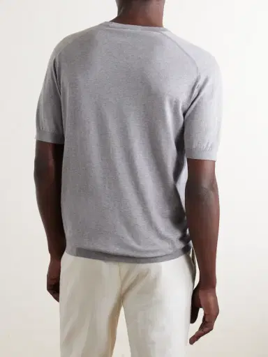 John Smedley Torin SS Cotton-Knitted T-Shirt - Men | Thumbnail 4 John Smedley Torin SS Cotton-Knitted T-Shirt - Men | Thumbnail 4