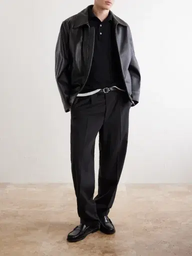 Lardini Virgin Wool Polo Sweater - Men | Thumbnail 2 Lardini Virgin Wool Polo Sweater - Men | Thumbnail 2