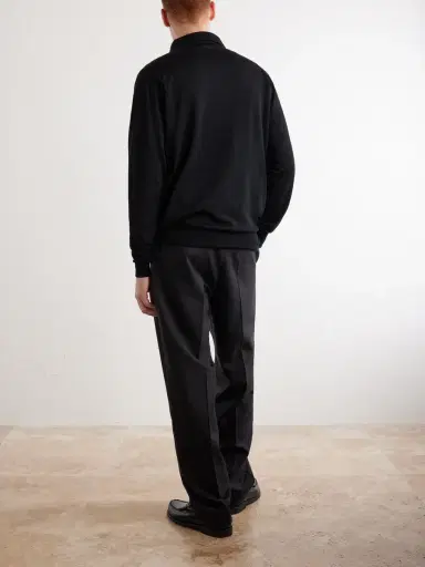 Lardini Virgin Wool Polo Sweater - Men | Thumbnail 4 Lardini Virgin Wool Polo Sweater - Men | Thumbnail 4