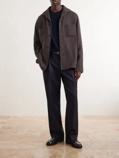 Loro Piana Evandro Herringbone Linen Overshirt - Men | Thumbnail 2 Loro Piana Evandro Herringbone Linen Overshirt - Men | Thumbnail 2