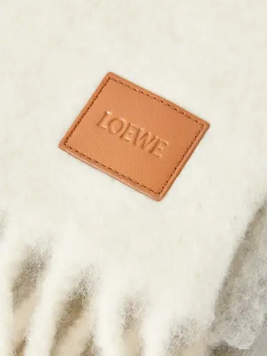 Loewe Fringed Striped Alpaca-Blend Scarf - Men | Thumbnail 4