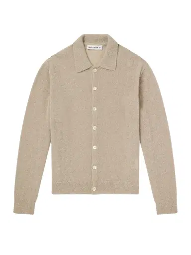 Our Legacy Evening Polo Alpaca and Wool-Blend Cardigan - Men | Thumbnail 1 Our Legacy Evening Polo Alpaca and Wool-Blend Cardigan - Men | Thumbnail 1